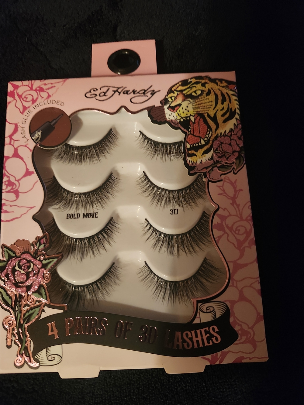 Ed Hardy Pink Pack 4 Pairs 3D False Lashes